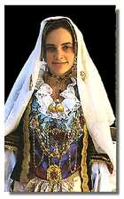 woman with Sardinian costume