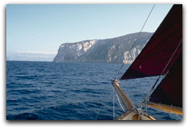 Sailing near Capo Figari