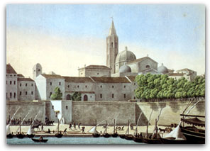 Simone Manca: Alghero (watercolor 19th century)