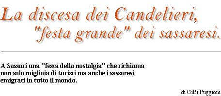 La discesa dei Candelieri, 'festa grande' dei sassaresi.